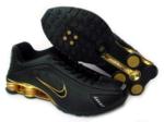 Nike shox R4 Cromado Preto e Dourado