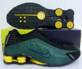 Nike shox R4 Verde, Preto e amarelo